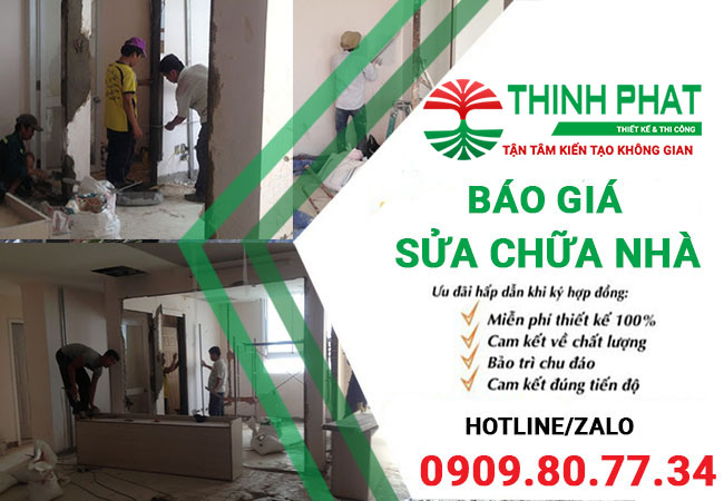 Bảng báo giá sửa chữa nhà 