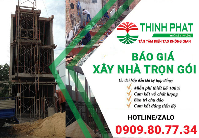 Bảng báo giá xây nhà trọn gói 